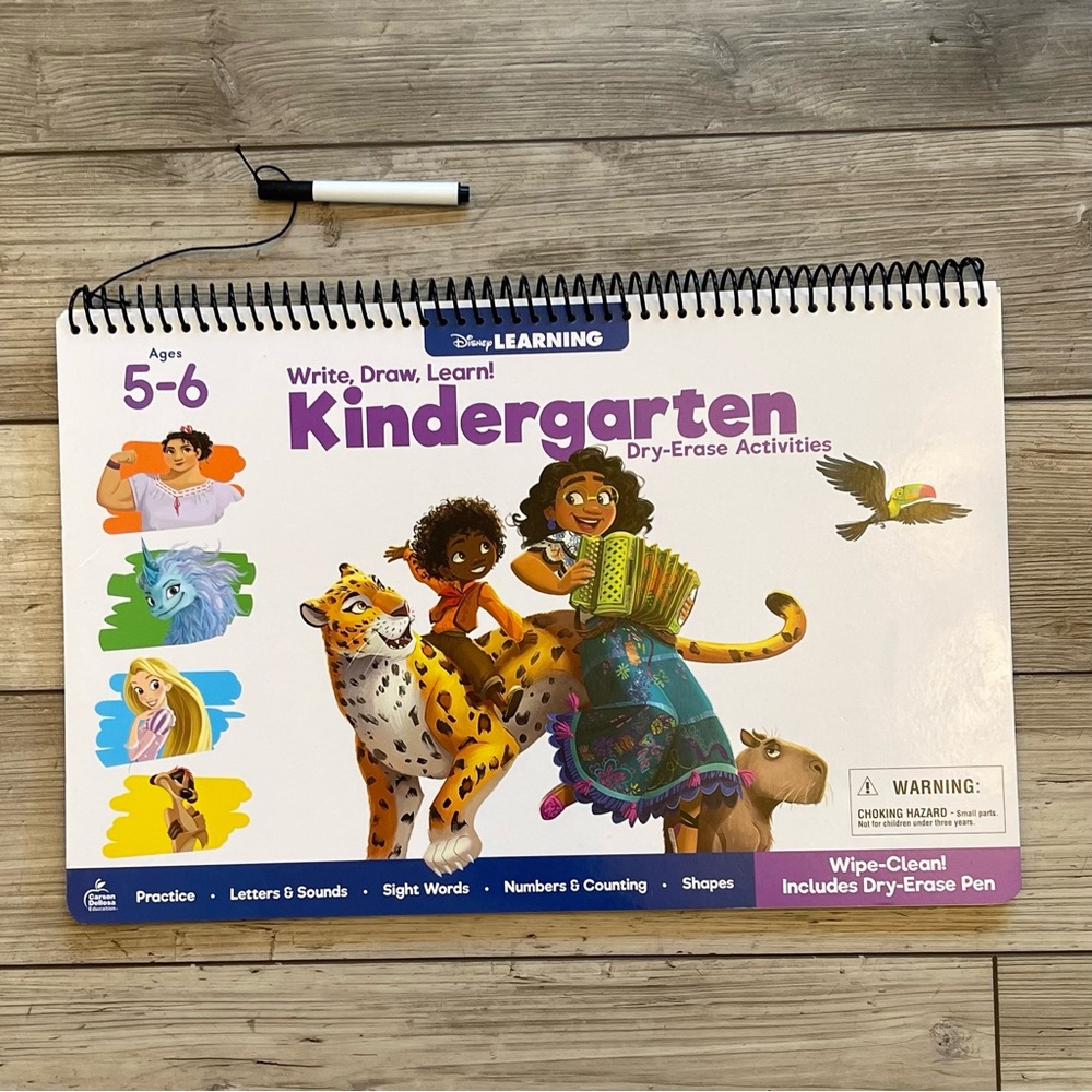 Disney | Write, Draw, Learn! Kindergarten Dry-Erase Activities Workbook